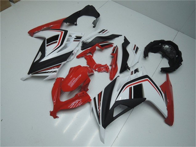 Weiß Rot Schwarz 2013-2024 Kawasaki Ninja 300 EX300R Motorrad Verkleidung