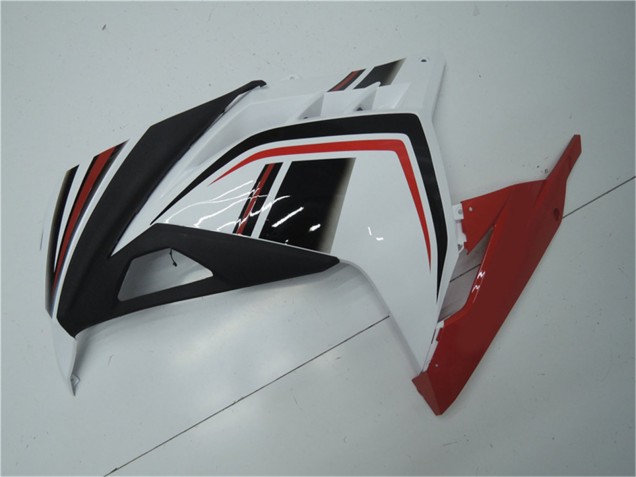 Weiß Rot Schwarz 2013-2024 Kawasaki Ninja 300 EX300R Motorrad Verkleidung