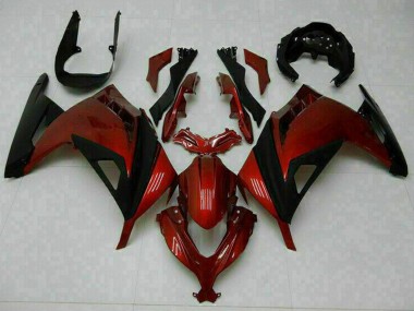 Rot Schwarz 2013-2024 Kawasaki Ninja 300 EX300R Motorrad Verkleidung