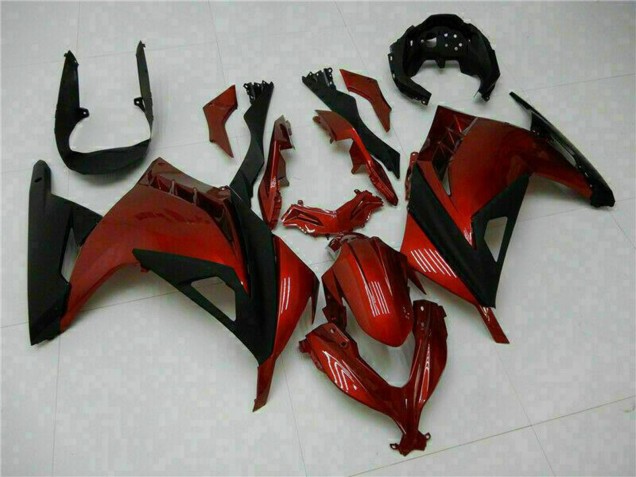 Rot Schwarz 2013-2024 Kawasaki Ninja 300 EX300R Motorrad Verkleidung