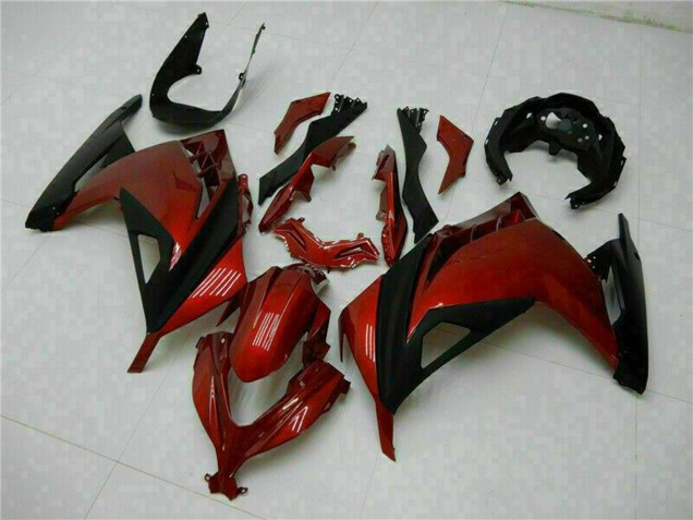 Rot Schwarz 2013-2024 Kawasaki Ninja 300 EX300R Motorrad Verkleidung