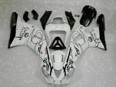 Weiß Schwarz Corona Extra 2000-2001 Yamaha YZF R1 Motorrad Verkleidung