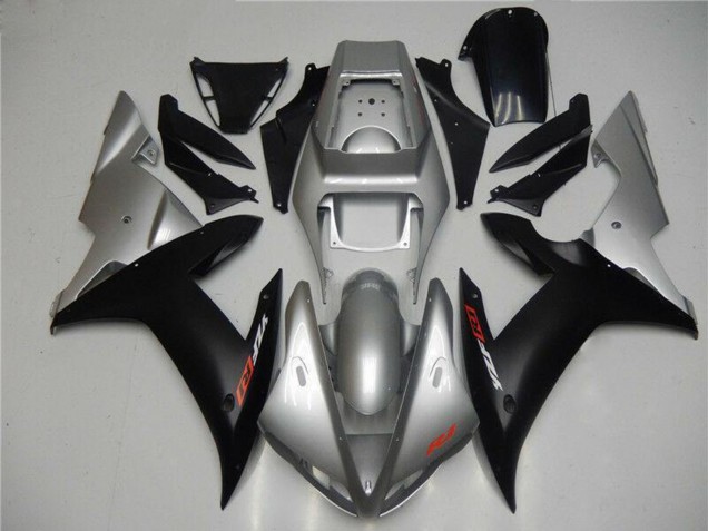 Silber Matt Schwarz 2002-2003 Yamaha YZF R1 Motorrad Verkleidung