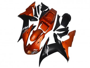 Orange Matt Schwarz 2002-2003 Yamaha YZF R1 Motorrad Verkleidung