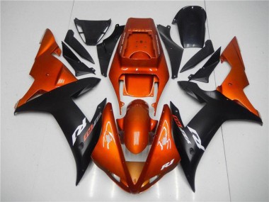 Orange Matt Schwarz 2002-2003 Yamaha YZF R1 Motorrad Verkleidung