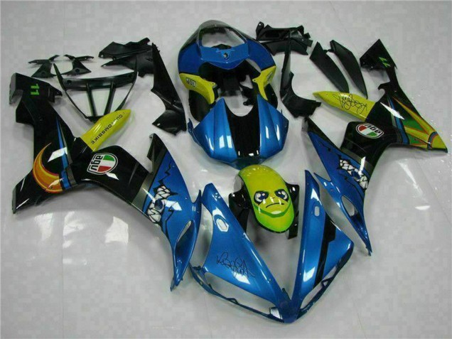 Blau Gelb Hai 2004-2006 Yamaha YZF R1 Motorrad Verkleidung