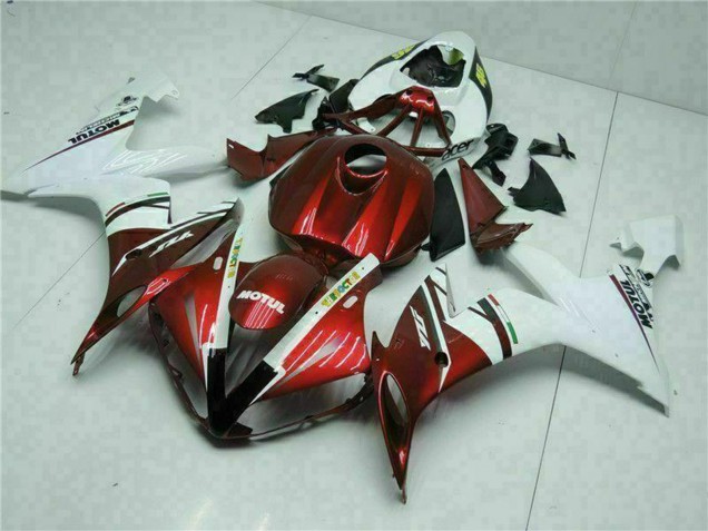 Weiß Rot Gelb Motul 46 2004-2006 Yamaha YZF R1 Motorrad Verkleidung