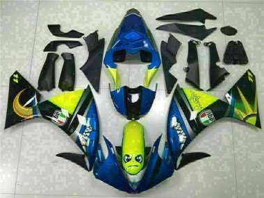 Blau Gelb Hai 2009-2011 Yamaha YZF R1 Motorrad Verkleidung