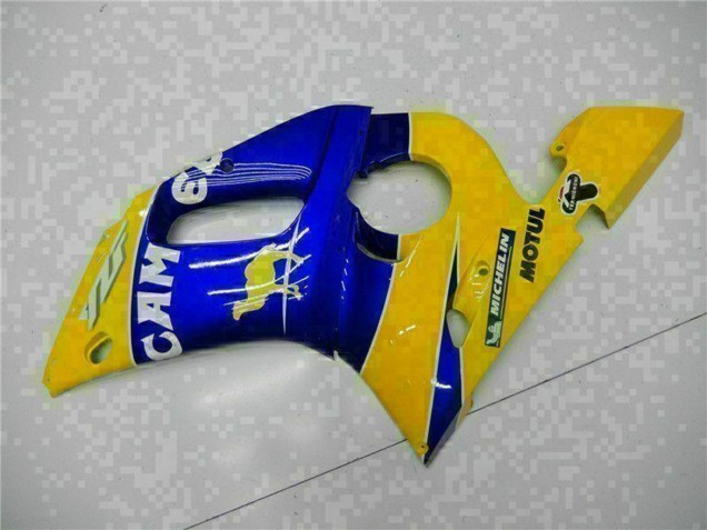 Gelb Blau Weiß Kamel Motul 1998-2002 Yamaha YZF R6 Motorrad Verkleidung