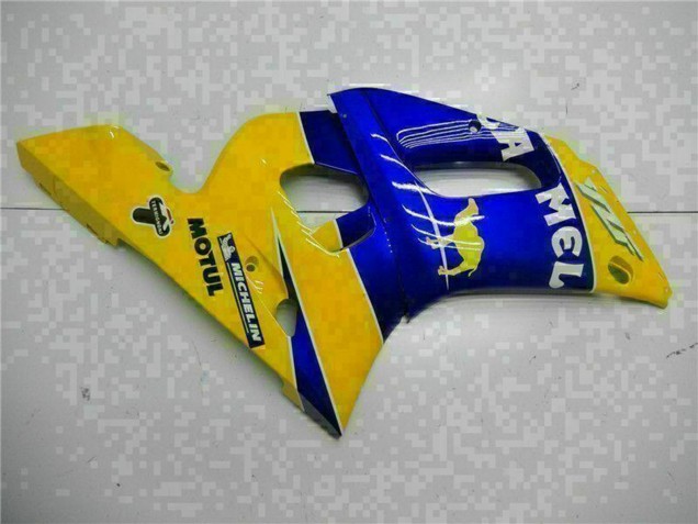 Gelb Blau Weiß Kamel Motul 1998-2002 Yamaha YZF R6 Motorrad Verkleidung