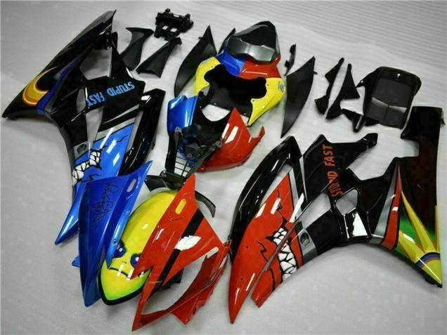 Gelb Blau Rot Glänzendes Schwarz Hai 2006-2007 Yamaha YZF R6 Motorrad Verkleidung