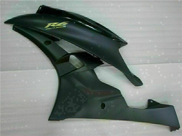 Glänzendes Schwarz Matt Schwarz Gold Aufkleber 2006-2007 Yamaha YZF R6 Motorrad Verkleidung