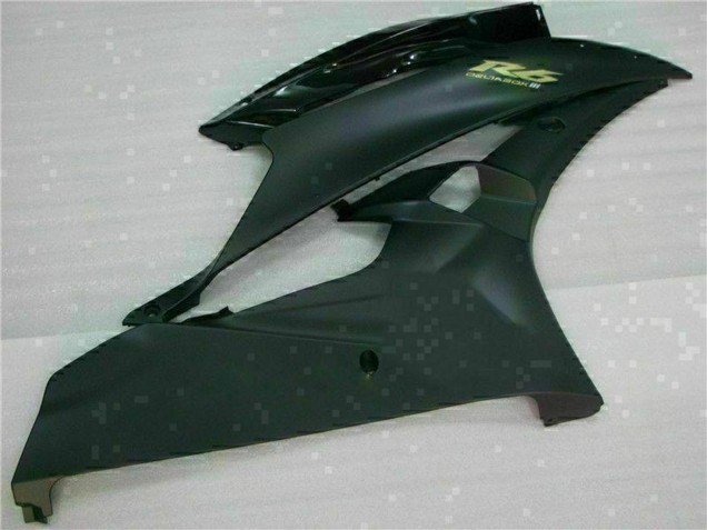 Glänzendes Schwarz Matt Schwarz Gold Aufkleber 2006-2007 Yamaha YZF R6 Motorrad Verkleidung