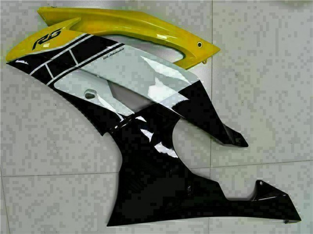 Gelb Weiß Glänzendes Schwarz 2008-2016 Yamaha YZF R6 Motorrad Verkleidung
