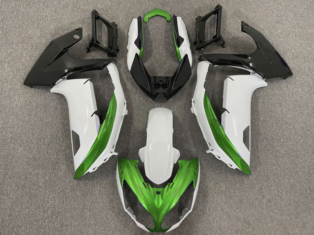 Weiß Grün Matt Schwarz 2009-2011 Kawasaki Ninja 650R Motorrad Verkleidung