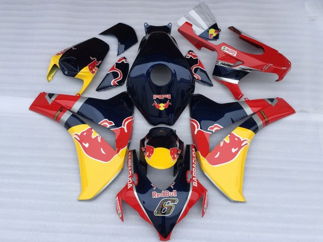 Dunkel Blau Gelb Red Bull 2008-2011 Honda CBR1000RR Motorrad Verkleidung