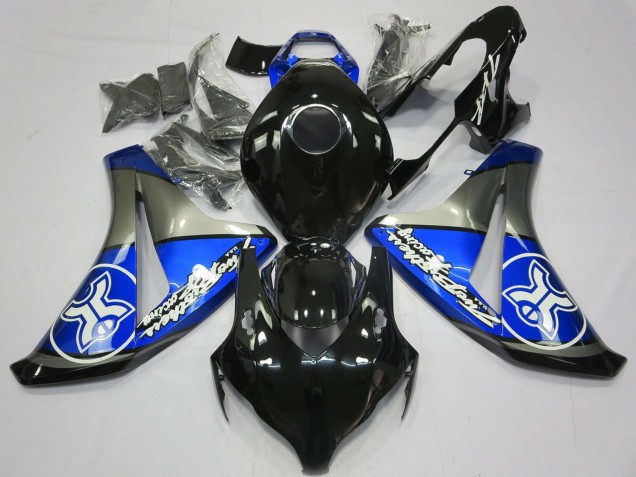 Blau Grau Glänzendes Schwarz 2008-2011 Honda CBR1000RR Motorrad Verkleidung
