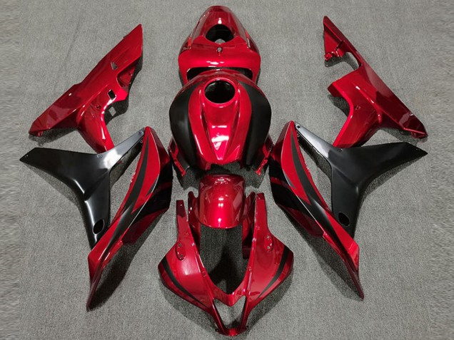 Rot Glänzendes Schwarz OEM Stil 2007-2008 Honda CBR600RR Motorrad Verkleidung