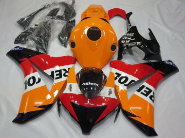 Orange Weiß Rot Glänzendes Schwarz Repsol 2008-2011 Honda CBR1000RR Motorrad Verkleidung Kit