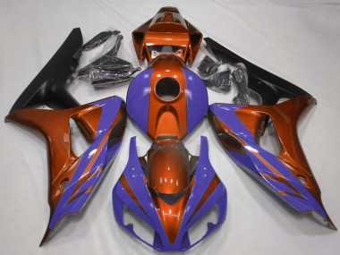 Orange Blau Matt Schwarz 2006-2007 Honda CBR1000RR Motorrad Verkleidung