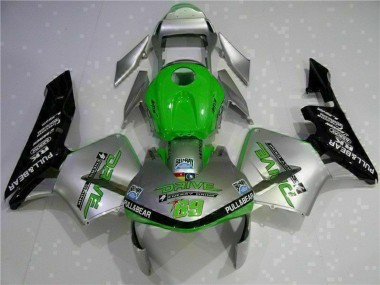 Silber Grün Glänzendes Schwarz 2003-2004 Honda CBR600RR Motorrad Verkleidung