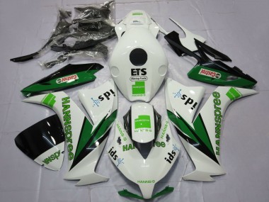 Weiß Grün Glänzendes Schwarz Hannspree Castrol 2012-2016 Honda CBR1000RR Motorrad Verkleidung