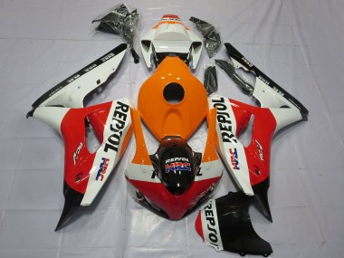Orange Weiß Rot Glänzendes Schwarz Repsol HRC 2006-2007 Honda CBR1000RR Motorrad Verkleidung