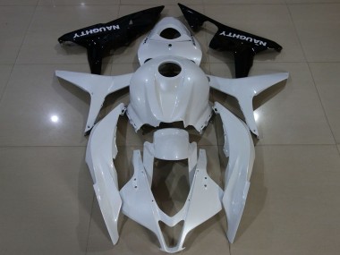 Weiß Glänzendes Schwarz 2007-2008 Honda CBR600RR Motorrad Verkleidung