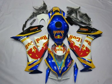 Weiß Blau Gelb Red Bull 2012-2016 Honda CBR1000RR Motorrad Verkleidung