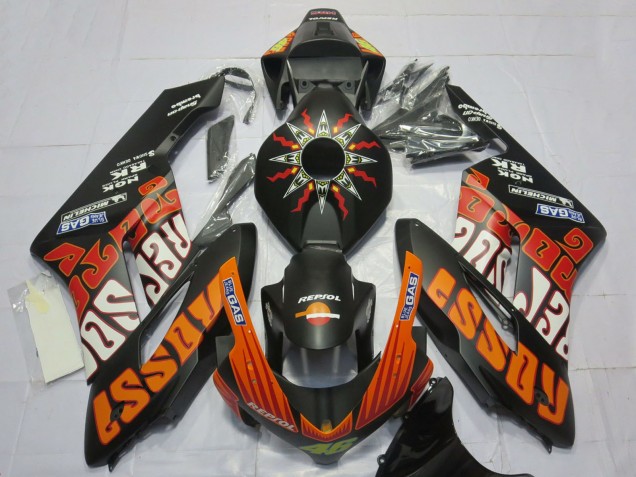 Matt Schwarz Orange Rossi 2004-2005 Honda CBR1000RR Motorrad Verkleidung