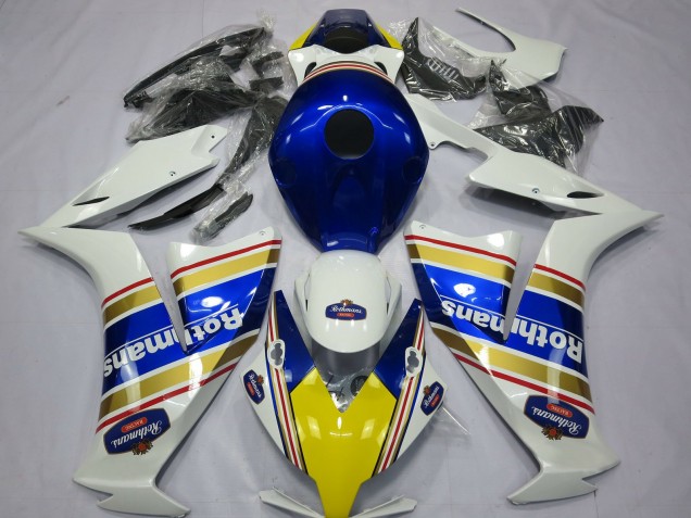Weiß Blau Gold Rothmans 2012-2016 Honda CBR1000RR Motorrad Verkleidung