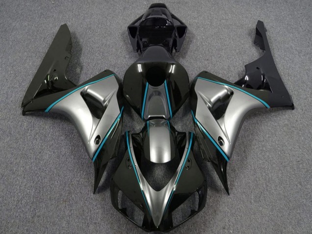 Silber Blau Glänzendes Schwarz Pinstreifen 2006-2007 Honda CBR1000RR Motorrad Verkleidung