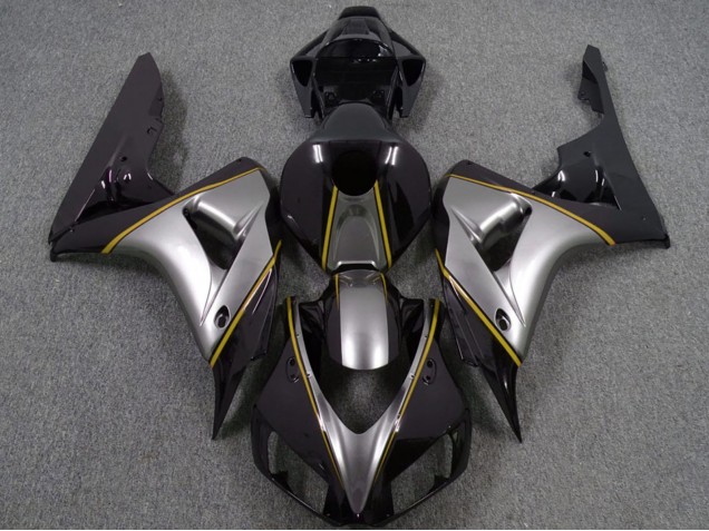 Silber Gelb Glänzendes Schwarz Pinstreifen 2006-2007 Honda CBR1000RR Motorrad Verkleidung