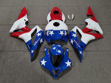 Weiß Blau Rot American Flag 2007-2008 Honda CBR600RR Motorrad Verkleidung