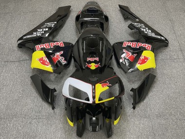 Schwarz Gelb Weiß Red Bull 2005-2006 Honda CBR600RR Motorrad Verkleidung