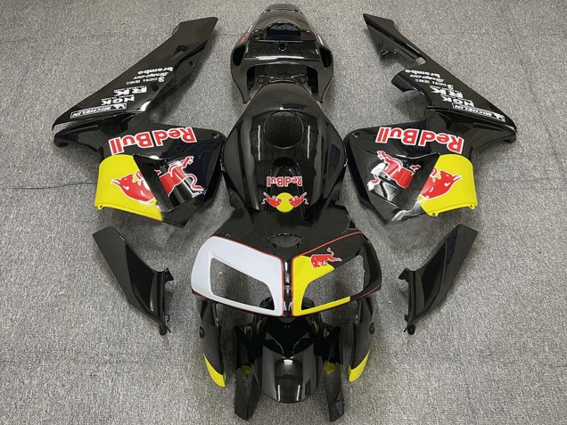 Schwarz Gelb Weiß Red Bull 2005-2006 Honda CBR600RR Motorrad Verkleidung