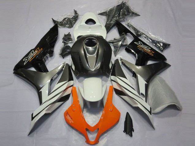 Weiß Grau Glänzendes Schwarz 2007-2008 Honda CBR600RR Motorrad Verkleidung