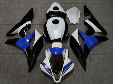 Weiß Blau Glänzendes Schwarz 2007-2008 Honda CBR600RR Motorrad Verkleidung