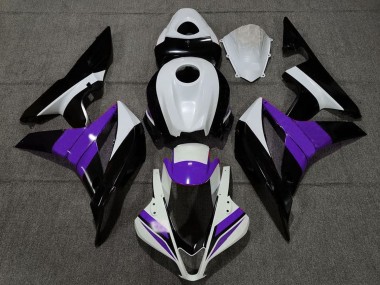Weiß Lila Glänzendes Schwarz 2007-2008 Honda CBR600RR Motorrad Verkleidung