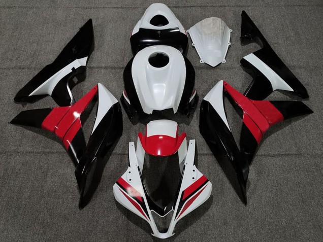 Weiß Rot Glänzendes Schwarz 2007-2008 Honda CBR600RR Motorrad Verkleidung