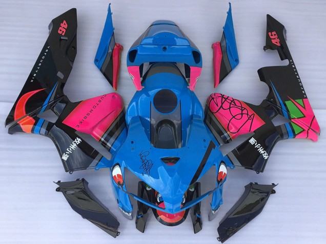 Blau Hai Rosa 2005-2006 Honda CBR600RR Motorrad Verkleidung
