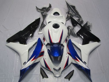 Weiß Blau Glänzendes Schwarz OEM Stil 2007-2008 Honda CBR600RR Motorrad Verkleidung