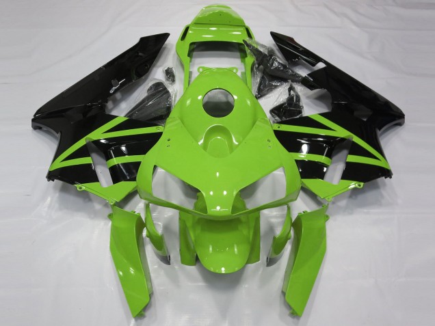 Grün Glänzendes Schwarz 2003-2004 Honda CBR600RR Motorrad Verkleidung Kit