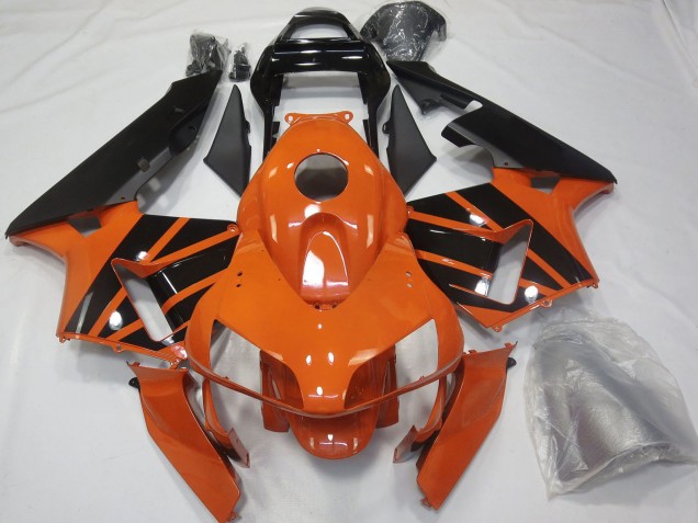 Orange Glänzendes Schwarz OEM Stil 2003-2004 Honda CBR600RR Motorrad Verkleidung