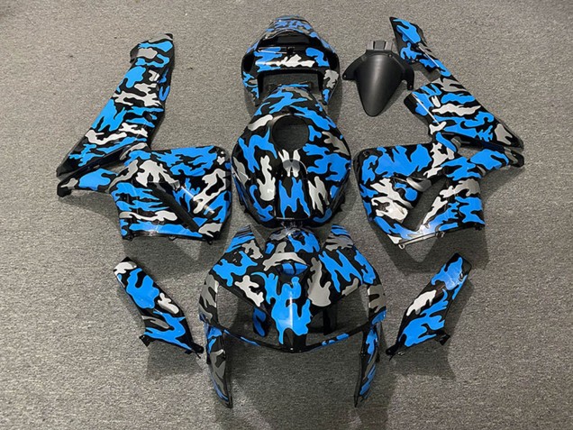 Camouflage Blau 2005-2006 Honda CBR600RR Motorrad Verkleidung