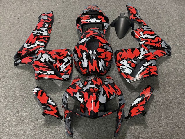 Camouflage Rot 2005-2006 Honda CBR600RR Motorrad Verkleidung