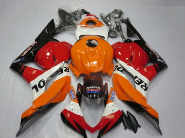 Orange Weiß Rot Glänzendes Schwarz Repsol HRC 2009-2012 Honda CBR600RR Motorrad Verkleidung