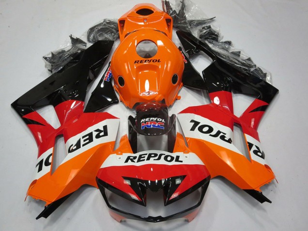 Orange Weiß Rot Glänzendes Schwarz Repsol 2013-2023 Honda CBR600RR Motorrad Verkleidung