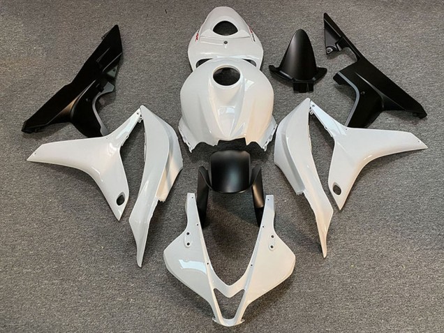 Weiß Matt Schwarz 2007-2008 Honda CBR600RR Motorrad Verkleidung