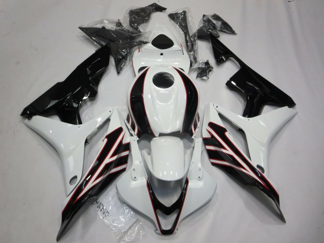 Weiß Glänzendes Schwarz OEM Stil 2007-2008 Honda CBR600RR Motorrad Verkleidung
